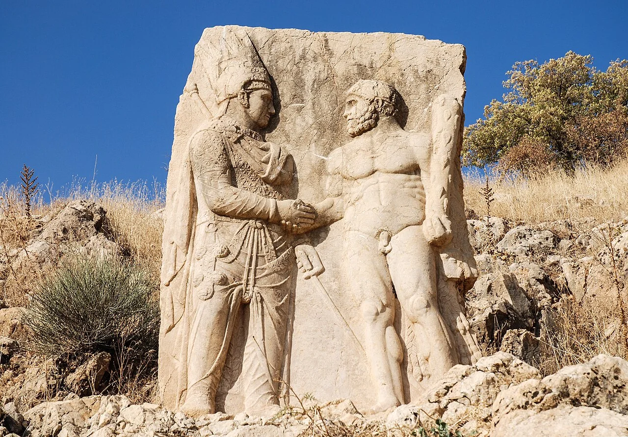 Arsemia’da I. Antiochos ve Herakles kabartması gerçek fotoğrafı