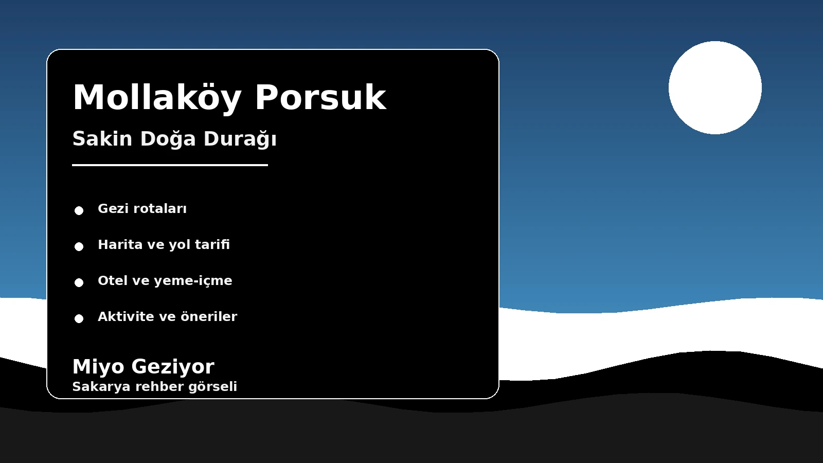 Mollaköy Porsuk temalı Sakarya gezi görseli