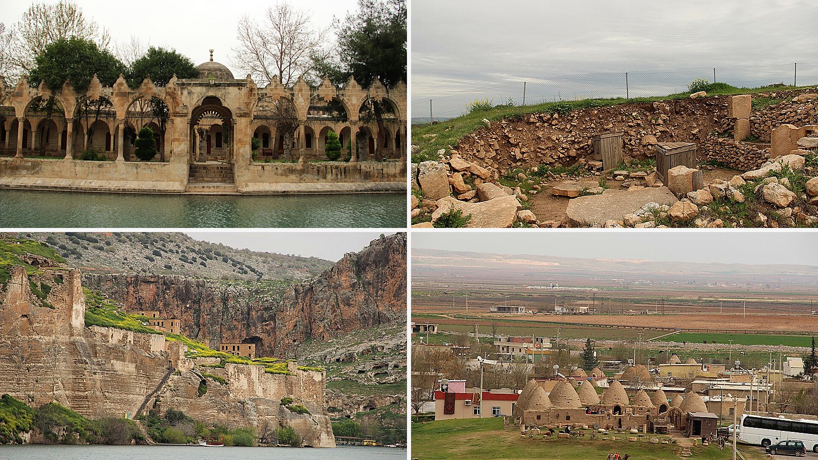Şanlıurfa Balıklıgöl Göbeklitepe Halfeti ve Harran kolajı